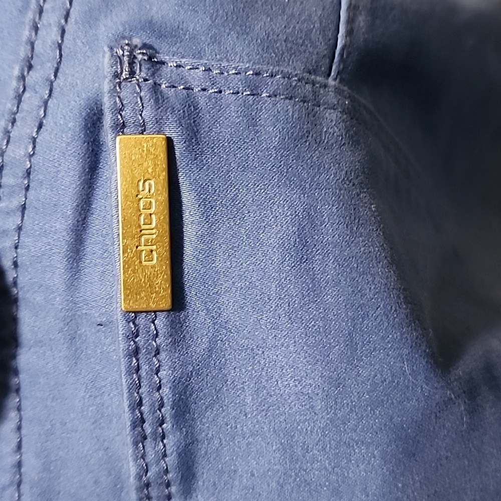 Chico's the SO Lifting crop pants blue size 12/Large (chico's 2) - Picture 7 of 9